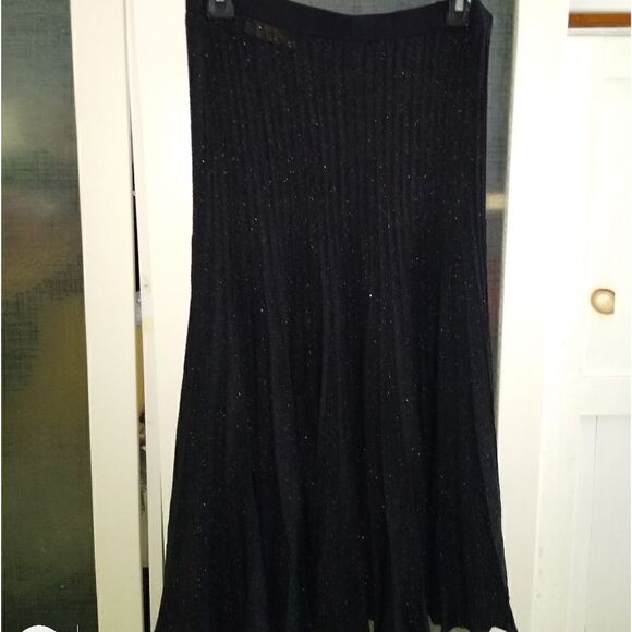 Zara M black metallic knit skirt - Picture 6 of 12